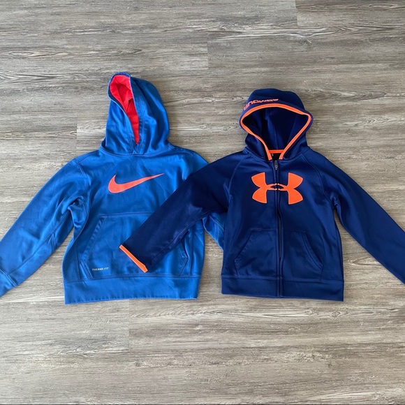 Nike Other - BOYS UNDER ARMOUR NIKE LOGO FLEECE HOODIES BLUE